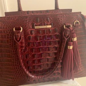 Like New Brahmin Bag-Priscilla Satchel Cranberry Meadow